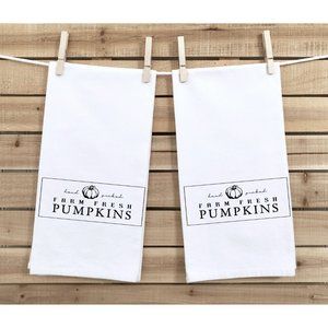 Tea Towels, Set of 2, Farm Fresh, Fall, Autumn